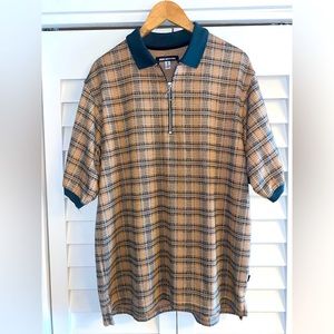 Oversized zip-up polo